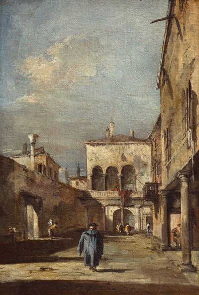 Architectural Fantasy with a Courtyard by Francesco Guardi